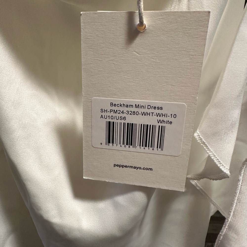 Peppermayo Elegant White Mini Dress - Picture 5 of 5